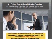 Tablet Screenshot of a1freightbrokertraining.com